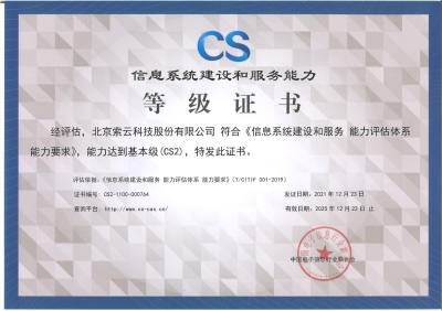 索云公司荣誉资质 11
